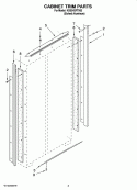 CABINET TRIM PARTS Diagram and Parts List for KSSS42FTX03  KitchenAid Refrigerator