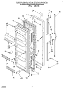 REFRIGERATOR DOOR Diagram and Parts List for 6ED20PKXBW00  Whirlpool Refrigerator