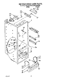 REFRIGERATOR LINER Diagram and Parts List for 4ED25DQXVN00  Whirlpool Refrigerator