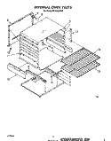 INTERNAL OVEN Diagram and Parts List for SF315ESRW0  Whirlpool Range