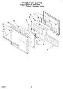 OVEN DOOR Diagram and Parts List for RM770PXAB1  Whirlpool Wall Oven