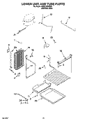 LOWER UNIT AND TUBE PARTS Diagram and Parts List for KSSC36QMS02  KitchenAid Refrigerator