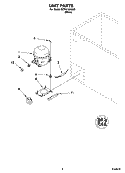 UNIT PARTS Diagram and Parts List for SCF0710KQ03  Whirlpool Freezer