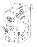 ICEMAKER, LIT/OPTIONAL Diagram and Parts List for 3XARG486WP01  Whirlpool Refrigerator