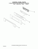 Part Location Diagram of W10172173 Whirlpool Control Panel Trim - White
