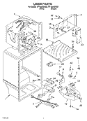 LINER Diagram and Parts List for RT18AKXKQ02  Roper Refrigerator