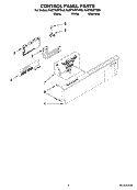 CONTROL PANEL PARTS Diagram and Parts List for KUDT03STSS0  KitchenAid Dishwasher