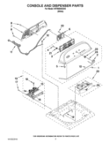 CONSOLE AND DISPENSER PARTS Diagram and Parts List for WTW5500XW3  Whirlpool Washer