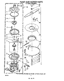 PUMP AND MOTOR Diagram and Parts List for SHU80042  Whirlpool Dishwasher