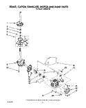 BRAKE, CLUTCH, GEARCASE, MOTOR AND PUMP Diagram and Parts List for LA5200XTG1  Whirlpool Washer