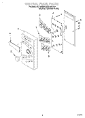 CONTROL PANEL Diagram and Parts List for MT3105SHQ0  Whirlpool Microwave