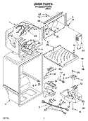LINER PARTS Diagram and Parts List for IKT196300  Inglis Refrigerator