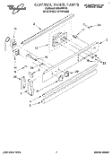 CONTROL PANEL Diagram and Parts List for RS610PXYH2  Whirlpool Range