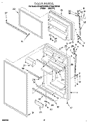 DOOR Diagram and Parts List for ET18GKXDN05  Whirlpool Refrigerator
