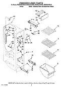 FREEZER LINER PARTS Diagram and Parts List for MSD2669KEY00  Whirlpool Refrigerator