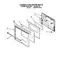 LOWER OVEN DOOR Diagram and Parts List for RB170PXYQ5  Whirlpool Wall Oven
