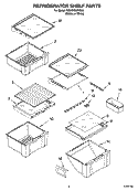 REFRIGERATOR SHELF PARTS Diagram and Parts List for GS2SHKXNQ00  Whirlpool Refrigerator