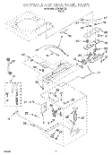 CONTROLS AND REAR PANEL Diagram and Parts List for LCR5232HQ0  Whirlpool Washer