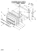 FREEZER DOOR Diagram and Parts List for KTHD18KBWH00  Whirlpool Refrigerator