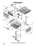 DISHRACK, LIT/OPTIONAL Diagram and Parts List for DU8950XY0  Whirlpool Dishwasher