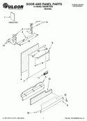 DOOR AND PANEL PARTS Diagram and Parts List for DW524M1ASS0  Whirlpool Dishwasher