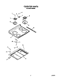 COOKTOP Diagram and Parts List for F5908W0  Roper Range