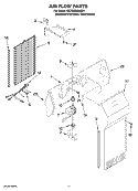 AIR FLOW PARTS Diagram and Parts List for KSCS25MSMS01  KitchenAid Refrigerator