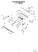 TOP VENTING PARTS, OPTIONAL PARTS Diagram and Parts List for GBS307PRS02  Whirlpool Wall Oven