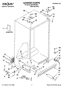 CABINET PARTS Diagram and Parts List for ID5HHEXTS01  Whirlpool Refrigerator