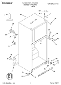 CABINET, LITERATURE Diagram and Parts List for TT21AKXJW01  Estate Refrigerator