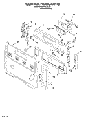 CONTROL PANEL PARTS, MISCELLANEOUS PARTS Diagram and Parts List for GR465LXLS1  Whirlpool Range