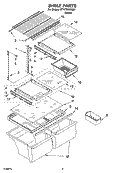 SHELF PARTS, OPTIONAL PARTS Diagram and Parts List for ET1FTKXKQ06  Whirlpool Refrigerator