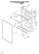 REFRIGERATOR DOOR Diagram and Parts List for RT21AKXKQ07  Roper Refrigerator