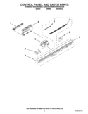 CONTROL PANEL AND LATCH PARTS Diagram and Parts List for KUDS30SXBL8  KitchenAid Dishwasher
