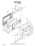 DOOR PARTS Diagram and Parts List for KGSS907XSP01  KitchenAid Range