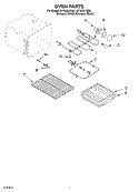 OVEN Diagram and Parts List for GY395LXGQ4  Whirlpool Range