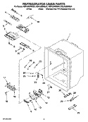 REFRIGERATOR LINER PARTS Diagram and Parts List for KBLA22ERSS01  KitchenAid Refrigerator