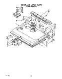 DOOR AND LATCH Diagram and Parts List for KUDA22ST4  KitchenAid Dishwasher
