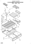 SHELF Diagram and Parts List for 8ET20NKXAN01  Whirlpool Refrigerator