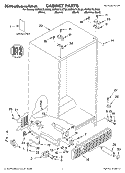 CABINET, LITERATURE Diagram and Parts List for KSRS27ILBL00  KitchenAid Refrigerator