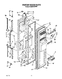 FREEZER DOOR Diagram and Parts List for 6ED25RQXWW01  Whirlpool Refrigerator