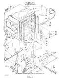TUB , LITERATURE AND OPTIONAL Diagram and Parts List for DU7200XS3  Whirlpool Dishwasher