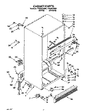 CABINET Diagram and Parts List for TT20AKXAW00  Whirlpool Refrigerator