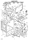 LINER PARTS Diagram and Parts List for KTRS22ELWH02  KitchenAid Refrigerator