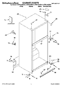 CABINET PARTS Diagram and Parts List for KTRS19KMWH01  KitchenAid Refrigerator