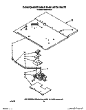 COMPONENT SHELF AND LATCH Diagram and Parts List for KEBI241WBL2  KitchenAid Wall Oven