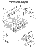 UPPER RACK AND TRACK PARTS Diagram and Parts List for KUDR02FSBL3  KitchenAid Dishwasher