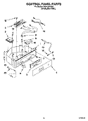 CONTROL PANEL PARTS Diagram and Parts List for KUIA18NNJS4  KitchenAid Ice Maker