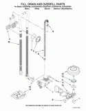 FILL, DRAIN AND OVERFILL PARTS Diagram and Parts List for KUDK30IVSS4  KitchenAid Dishwasher