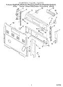 CONTROL PANEL Diagram and Parts List for RF386PXGN3  Whirlpool Range
